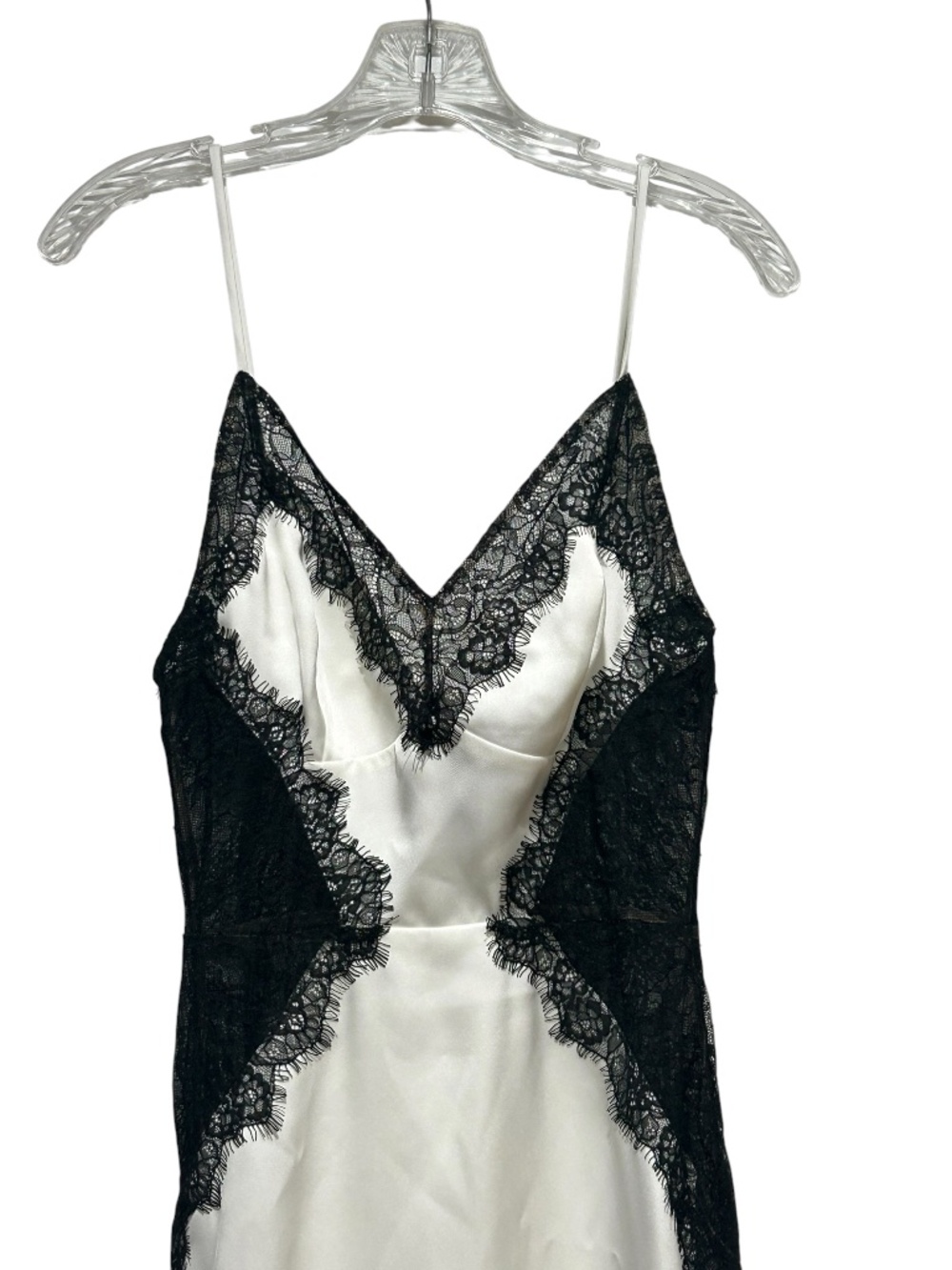 NWT NBD White Dress with Black Lace Women's Size S Small New with tag - Picture 4 of 9